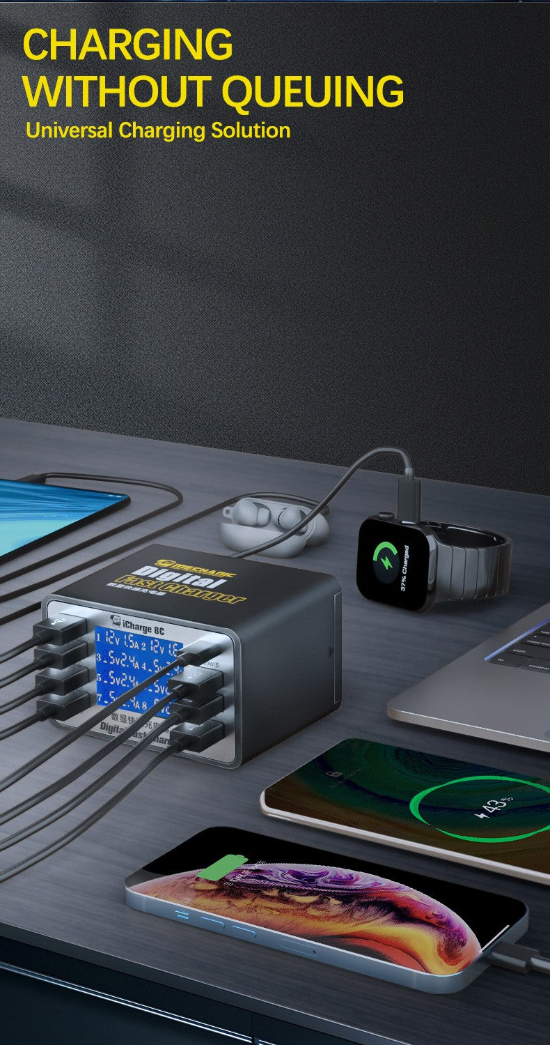 MECHANIC USB Interfaces Quick Charger LCD I CHARGER 8C