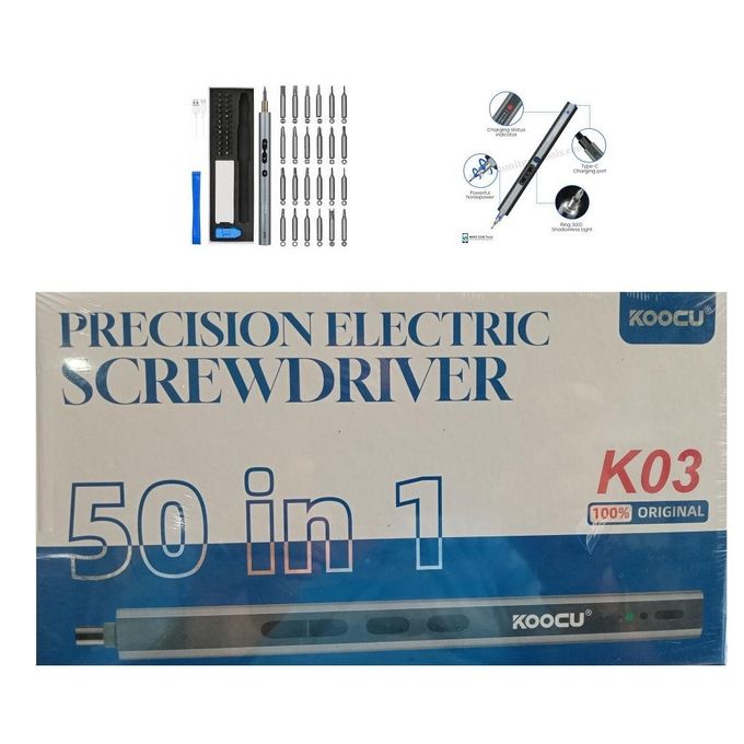 KOOCU K03 Precision Electric Screwdriver 50-in-1 | Mobile Repair Tool in Delhi