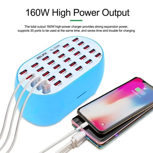 30-PORT USB CHARGER FOR FAST CHARGING