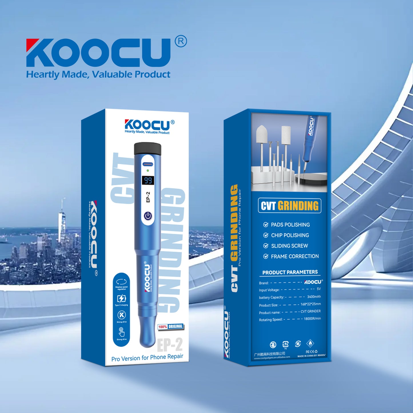 Koocu EP-2 Multi-Function CVT Grinder for Mobile Repair