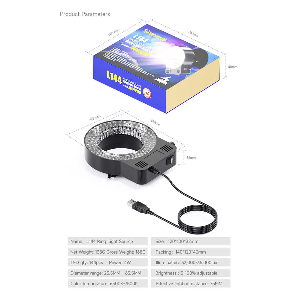 Mechanic L144 Microscope Ring Light Source