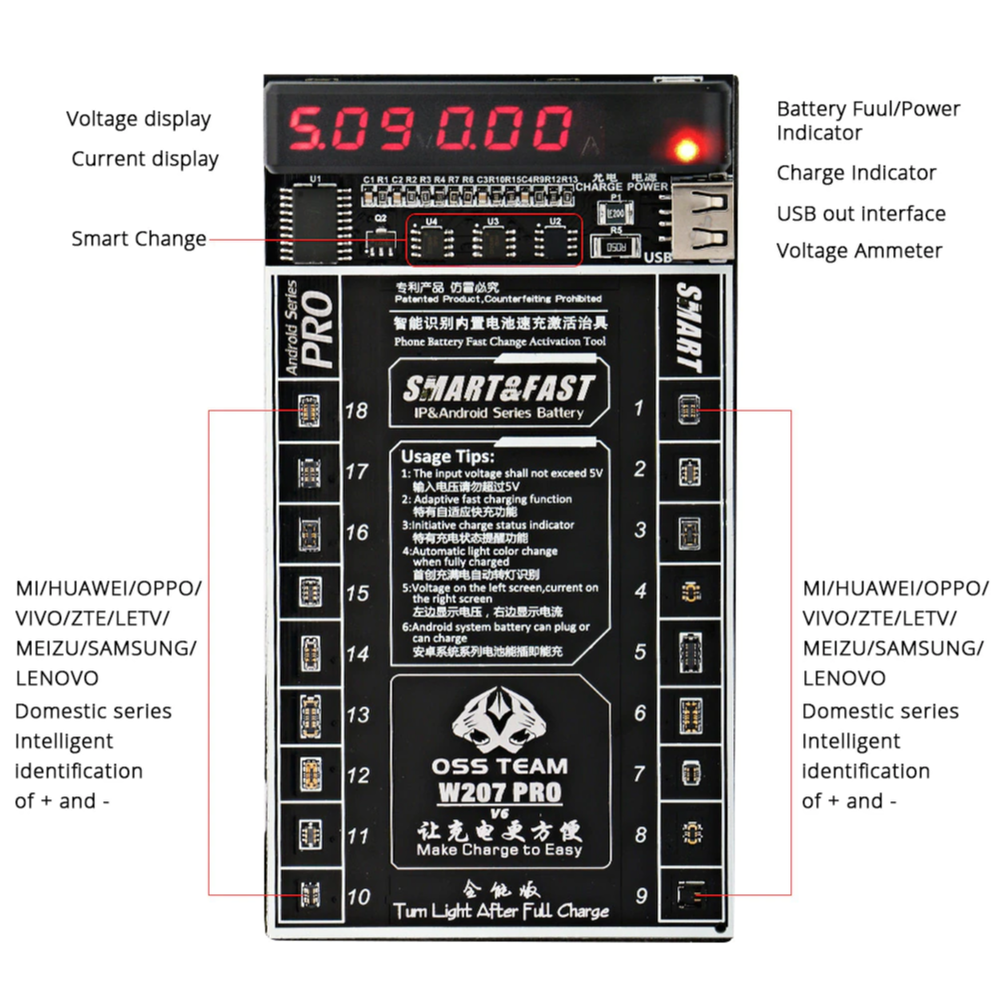 OSS TEAM W207 PRO  ACTIVATION BOARD / BATTERY BOOSTER