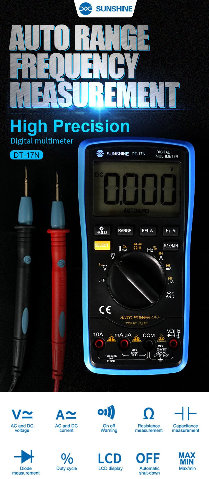 DIGITAL MULTIMEETER SUNSHINE DT-17N