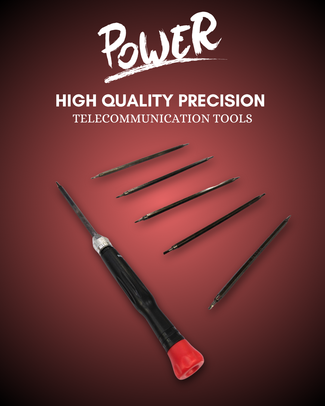 POWER NO.9128 High Quality Precision Telecommunication Tool Set