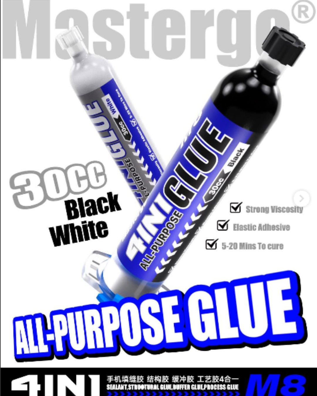 Mastergo All-Purpoes Glue M8 white