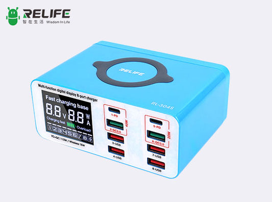 8 PORT USB FAST CHARGER {RELIFE RL-304S}