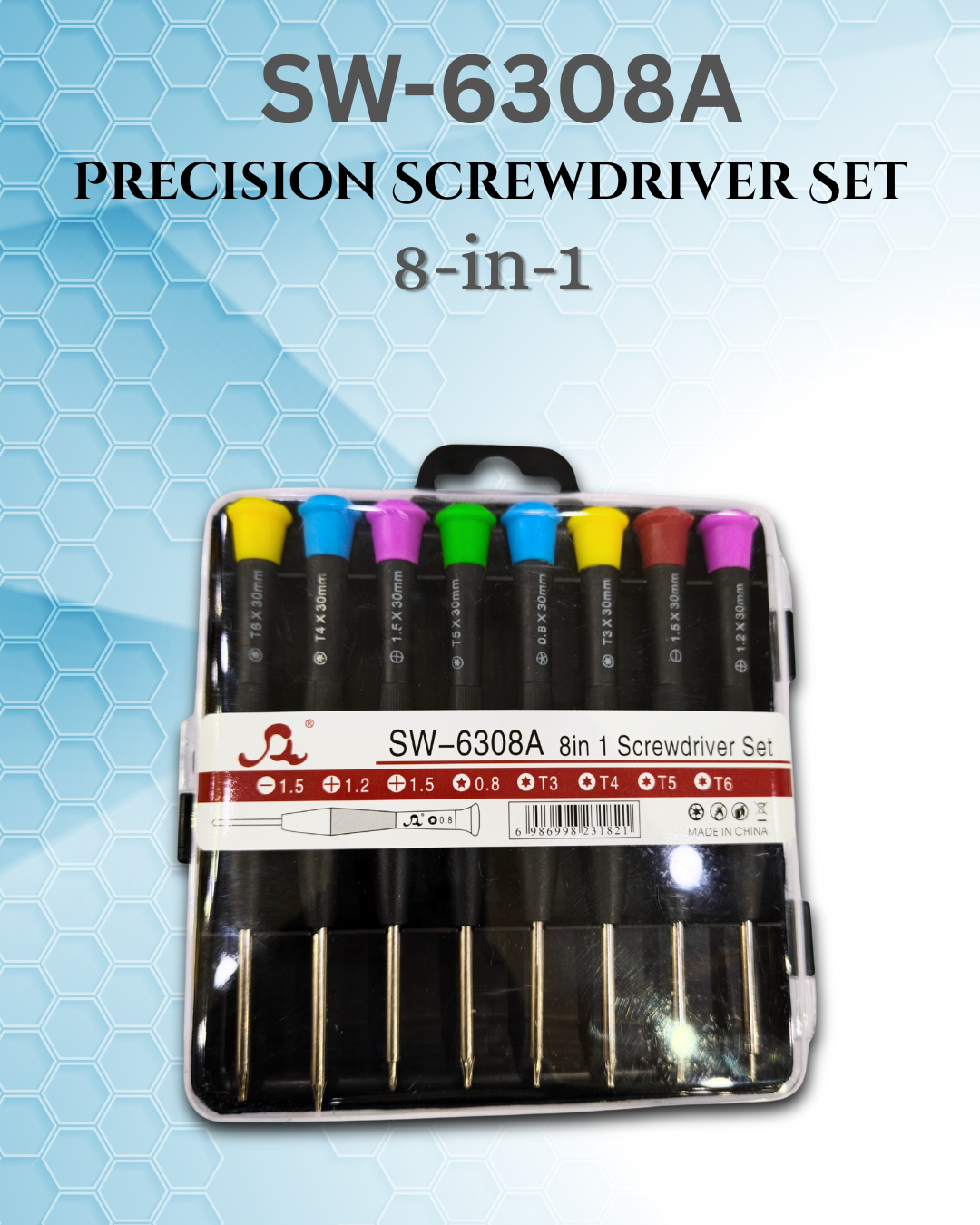 SW-6308A 8-in-1 Precision Screwdriver Set