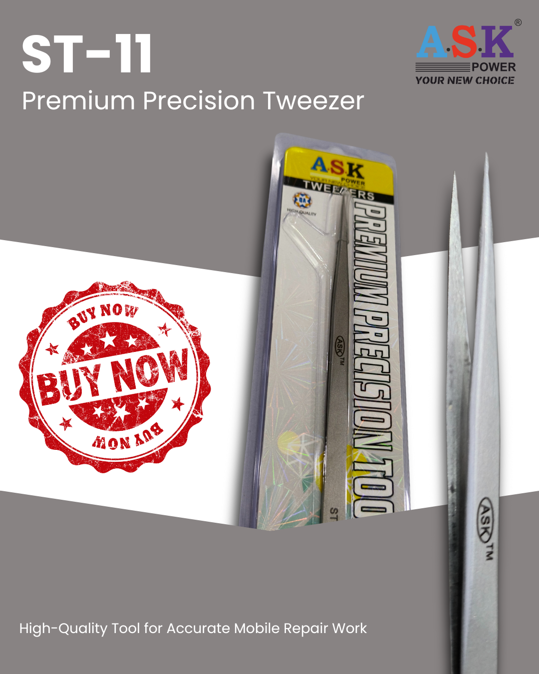 ASK ST-11 Premium Precision Tweezer