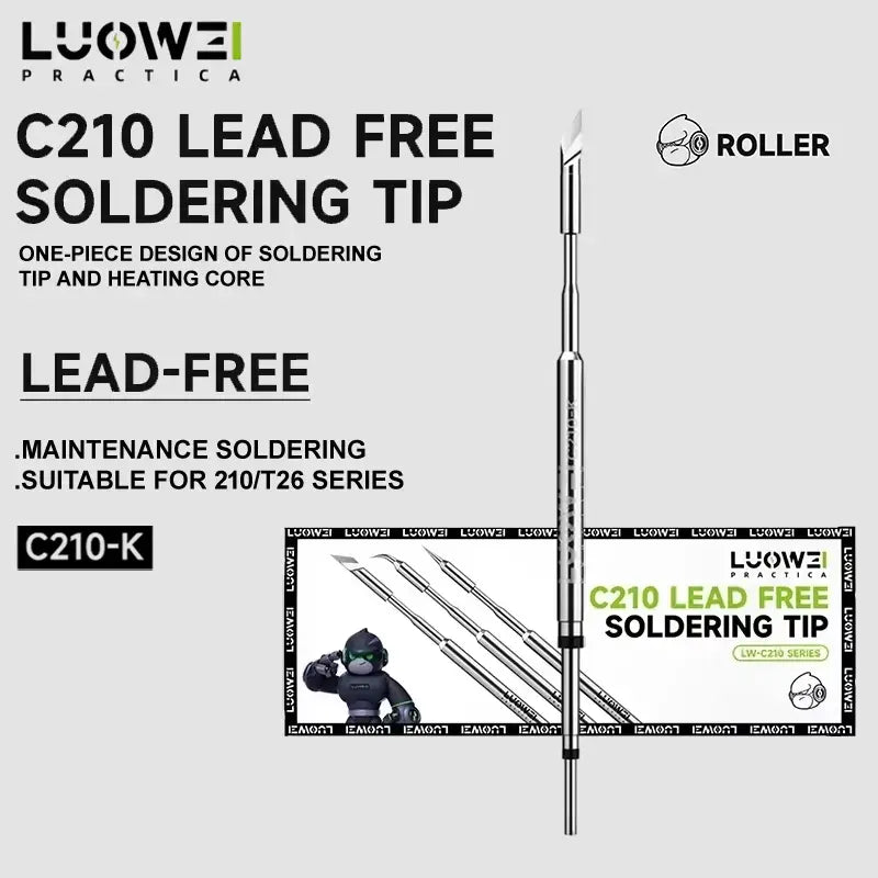 Luowei LW-C210-K Lead Free Soldering Iron TIP For Aifen Sugon JBC Mechanic etc.