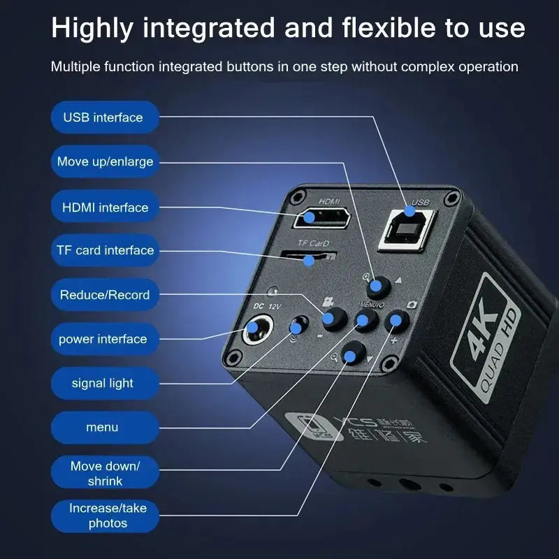 YCS 4K HD Microscope Camera for Mobile Phone Motherboard Repair and Inspection