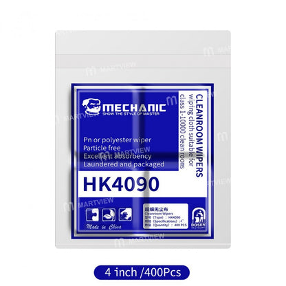 MECHANIC HK4090 ANTISTATIC SOFT MICROFIBER CLEANROOM WIPERS - 400 PCS