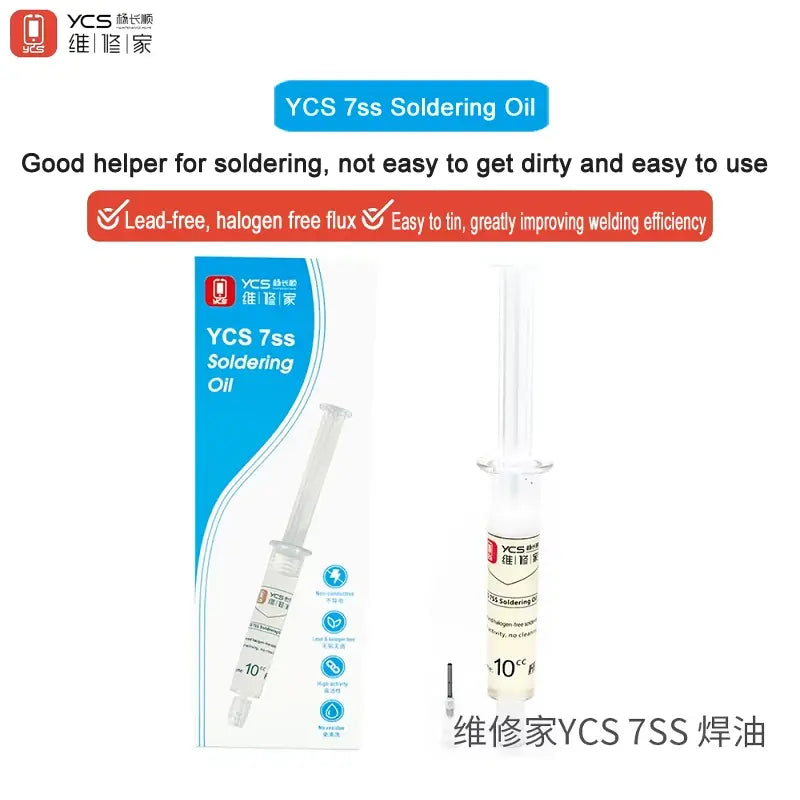 YCS 7ss Soldering Oil Zero Conductive Halogen Free Lead Free Flux Paste For Mobile & Computer IC Chips