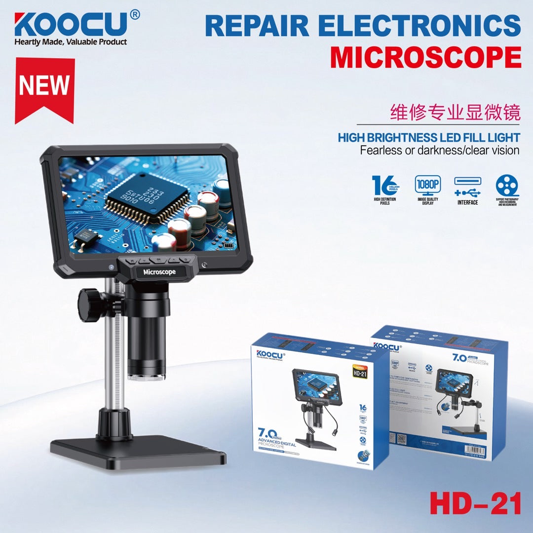 KOOCU HD-21 7-inch high-definition microscope