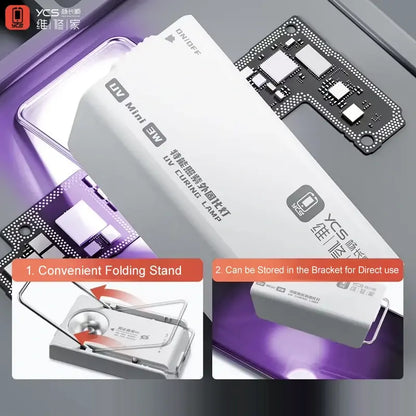 YCS 3W Portable UV Green Oil Fast Curing Lamp Built-in Battery