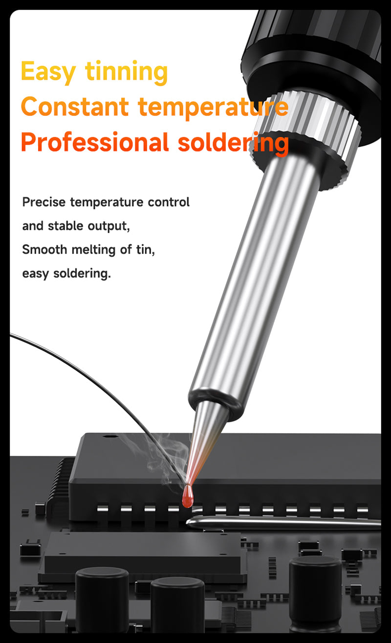 Mechanic HK-990 90W High Power Anti-static Adjustable Thermostatic Electric Soldering Iron EU Plug