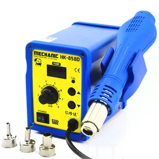 Hot Air Gun MECHANIC HK-858D Lead Free Soldering Station 650W LED Digital Display Heat Gun Antistatic Desoldering Station