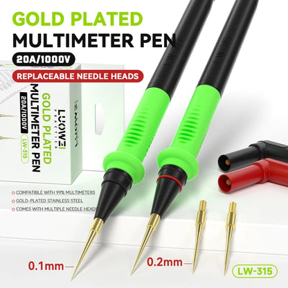 Luowei LW-315 Gold Plated Multimeter Pen 20A/1000V