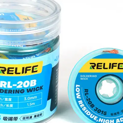 Relife Rl-20B 3015 3.0mm 1.5m Soldering Wick 5 Pcs Pack