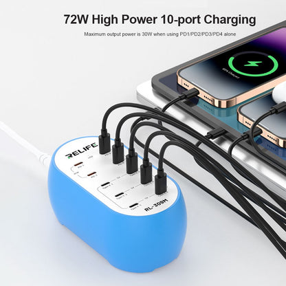 RELIFE RL-309M TYPE-C 10-Port Type-C Smart Charger