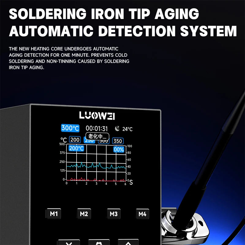 Luowei SS01 200W Intelligent Soldering Station with Aging Automatic Detection System