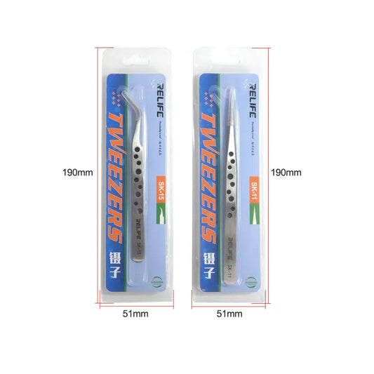 RELIFE SK-11 Anti-static Stainless Precision Tweezer