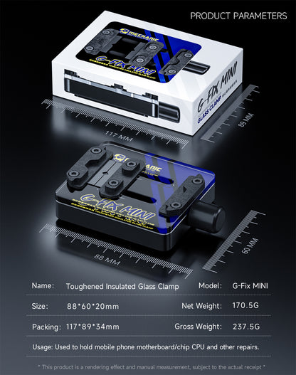 Mechanic G-Fix Mini Heat Resistant Tempered Glass Motherboard Fixture