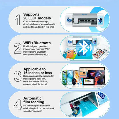 SUNSHINE Y25 PLUS Unlimited Times Smart Cloud Film Cutting Machine WiFi/Bluetooth for SS-057 SS-075 RELIFE Series Film