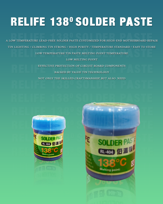 RELIFE RL-404 138 ° C low temperature solder paste