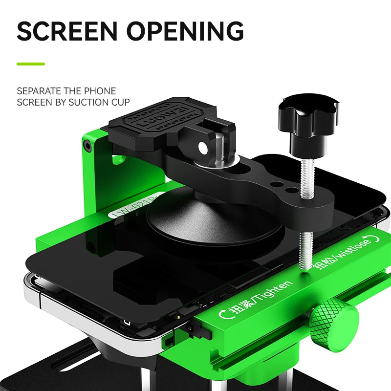 Luowei LW-021 Pro 2in1 Rotary Fixture 360° Rotating Aluminium Alloy Universal Mobile Repair Fixture Back Glass Removal Tool