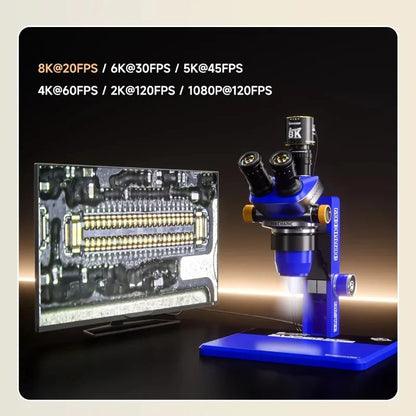MECHANIC MOS 8K Microscope HD Industrial Camera 41MP HDMI USB Dual Interface for Mobile Phone Repair PCB Chip Welding Tools