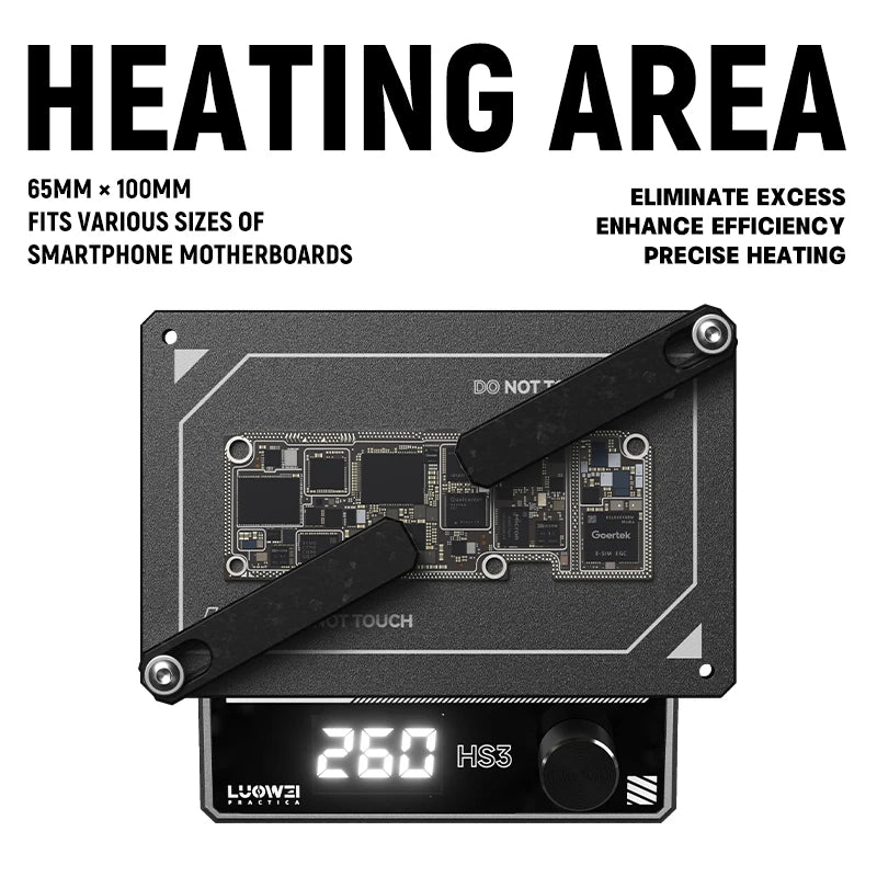 Luowei HS3 Preheat Platform For Phone PCB Layering IC Glue Remover Preheater