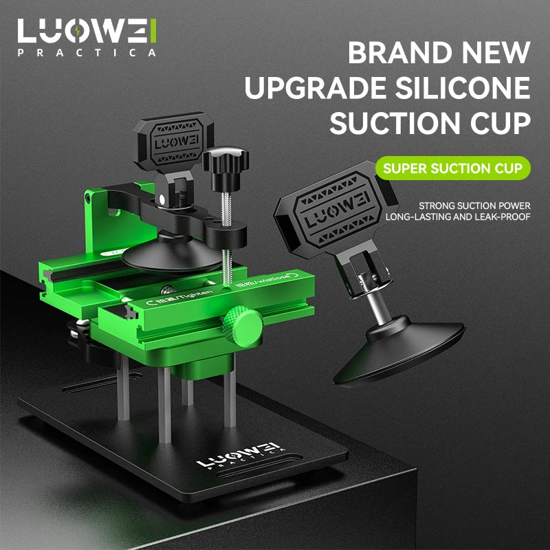Luowei LW-021 Pro 2in1 Rotary Fixture 360° Rotating Aluminium Alloy Universal Mobile Repair Fixture Back Glass Removal Tool