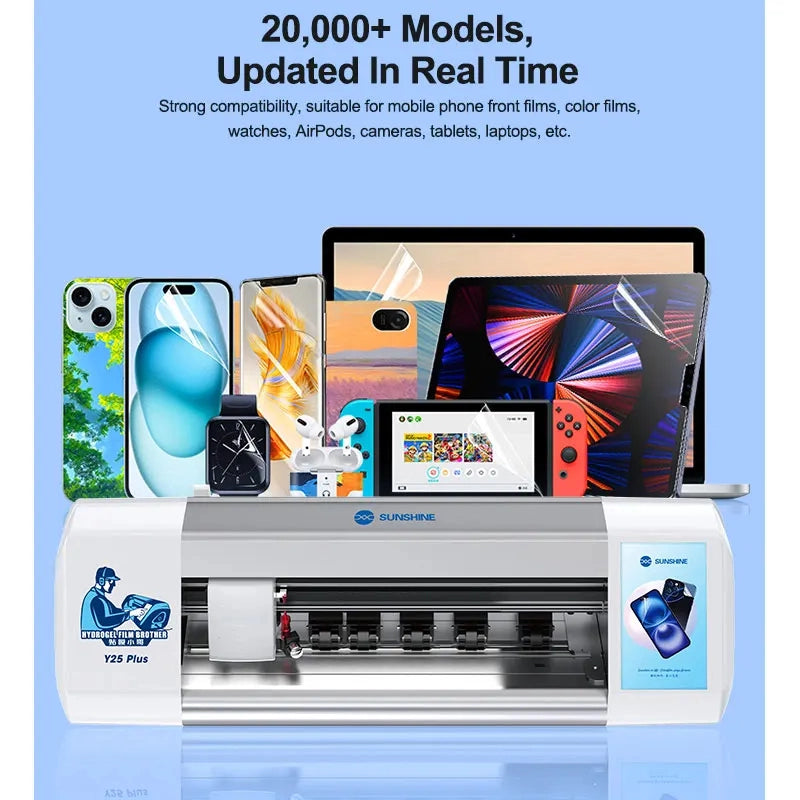 SUNSHINE Y25 PLUS Unlimited Times Smart Cloud Film Cutting Machine WiFi/Bluetooth for SS-057 SS-075 RELIFE Series Film