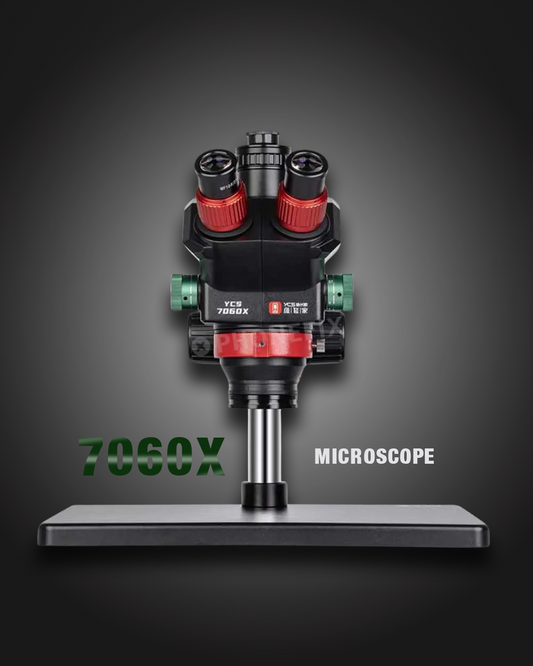 YCS 7060X 7X-60X Trinocular Stereo Microscope with Big Base