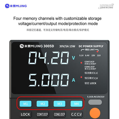 MIJING 3005D MULTIFUNCTIONAL HIGH PRECISION ADJUSTABLE DC STABILIZED POWER SUPPLY - ( 31V~5AMP )