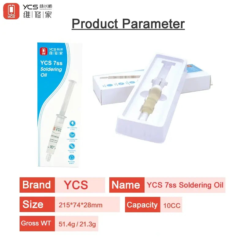 YCS 7ss Soldering Oil Zero Conductive Halogen Free Lead Free Flux Paste For Mobile & Computer IC Chips