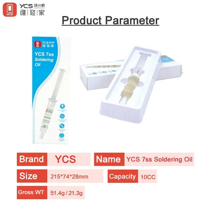 YCS 7ss Soldering Oil Zero Conductive Halogen Free Lead Free Flux Paste For Mobile & Computer IC Chips