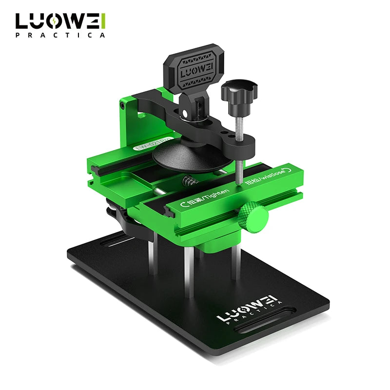 Luowei LW-021 Pro 2in1 Rotary Fixture 360° Rotating Aluminium Alloy Universal Mobile Repair Fixture Back Glass Removal Tool