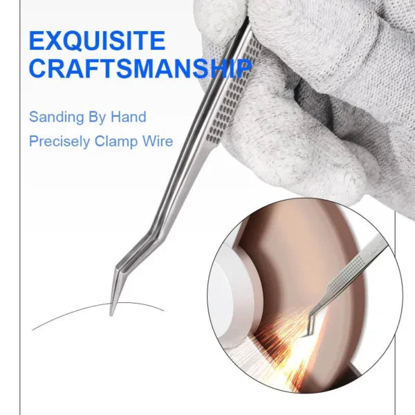 Mechanic Aax-17 Chip Tin Soldering Tweezers Stainless Steel Non-Magnetic Soldering and IC Chip Micro Repair Tweezer