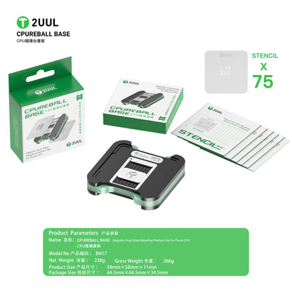 2UUL BH17 CPU REBALL BASE Magnetic Dual-Sided Reballing Platform Set