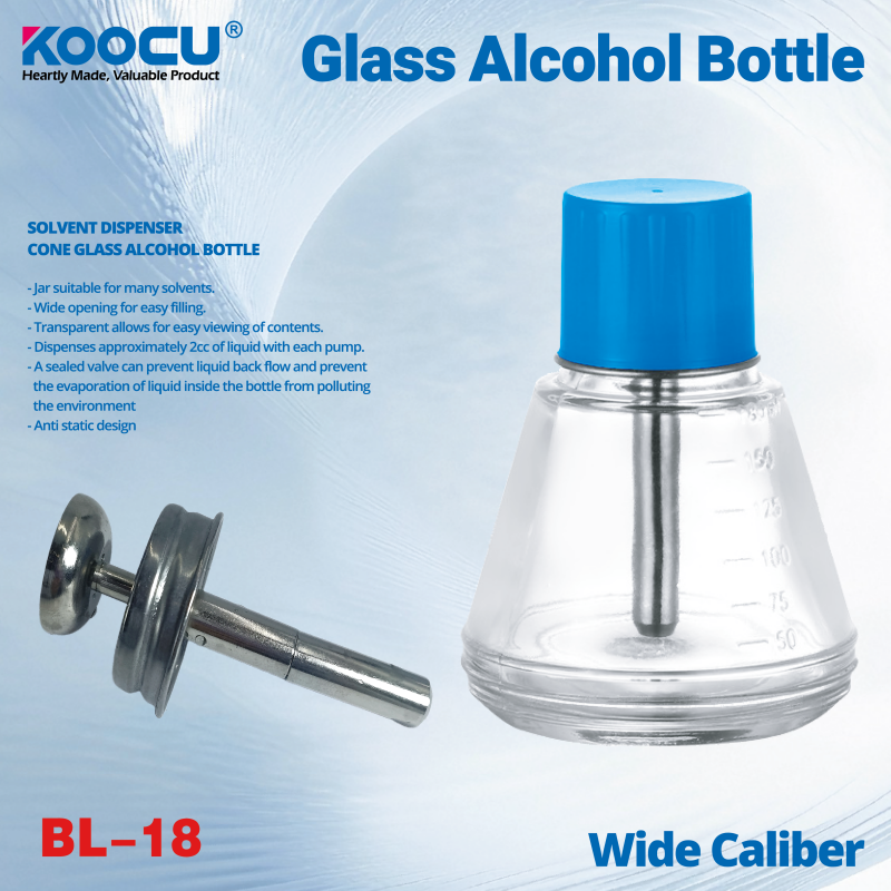 KOOCU BL-18 SOLVENT DISPENSER GLASS BOTTLE