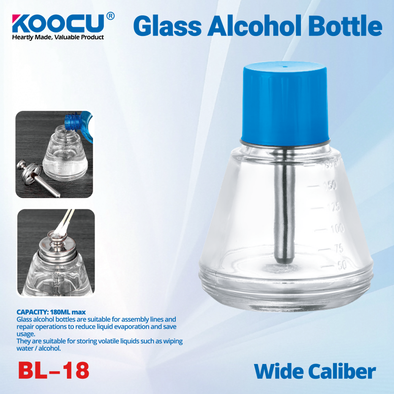 KOOCU BL-18 SOLVENT DISPENSER GLASS BOTTLE