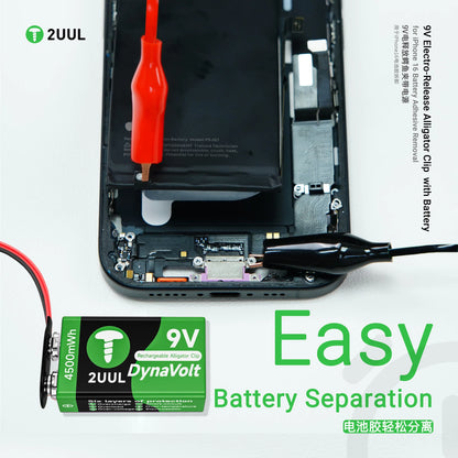 2UUL BT04 9V Electro-Release Alligator Clip with Battery