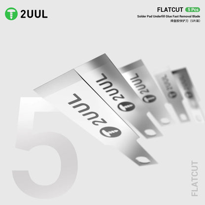 2UUL DA28 FlatCut Solder Pad Underfill Glue Fast Removal Blades (5pcs/box)