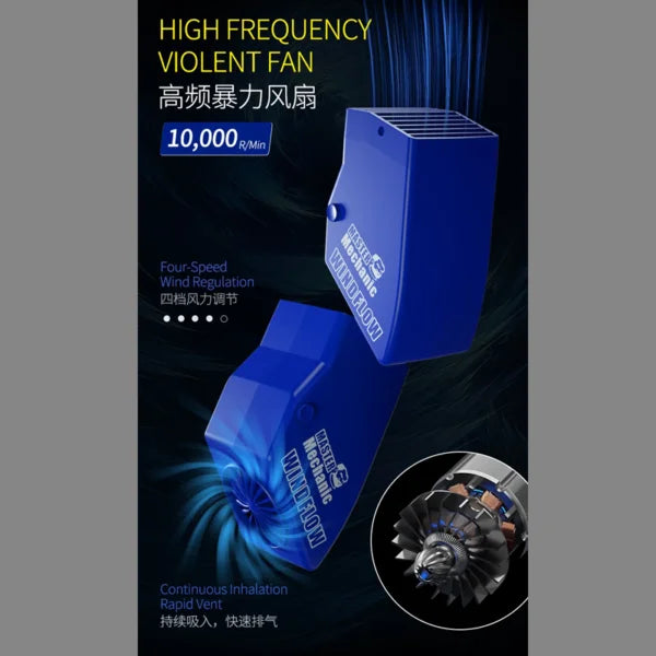 Mechanic 5V3A Windflow Microscope Fume Extraction Instrument 4 Speed Wind Fan Clean Solder Smoke Absorber