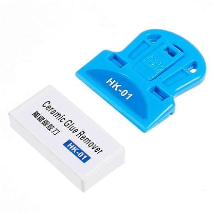 HK-01 Ceramic Glue Remover Sticky Adhesive Label Remover Blade Scraper Tool