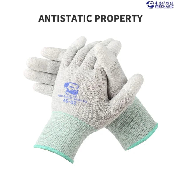 Mechanic AS02 Carbon Fiber Anti-Static Hand Gloves (1 Pair) Mobile Repairing Gloves