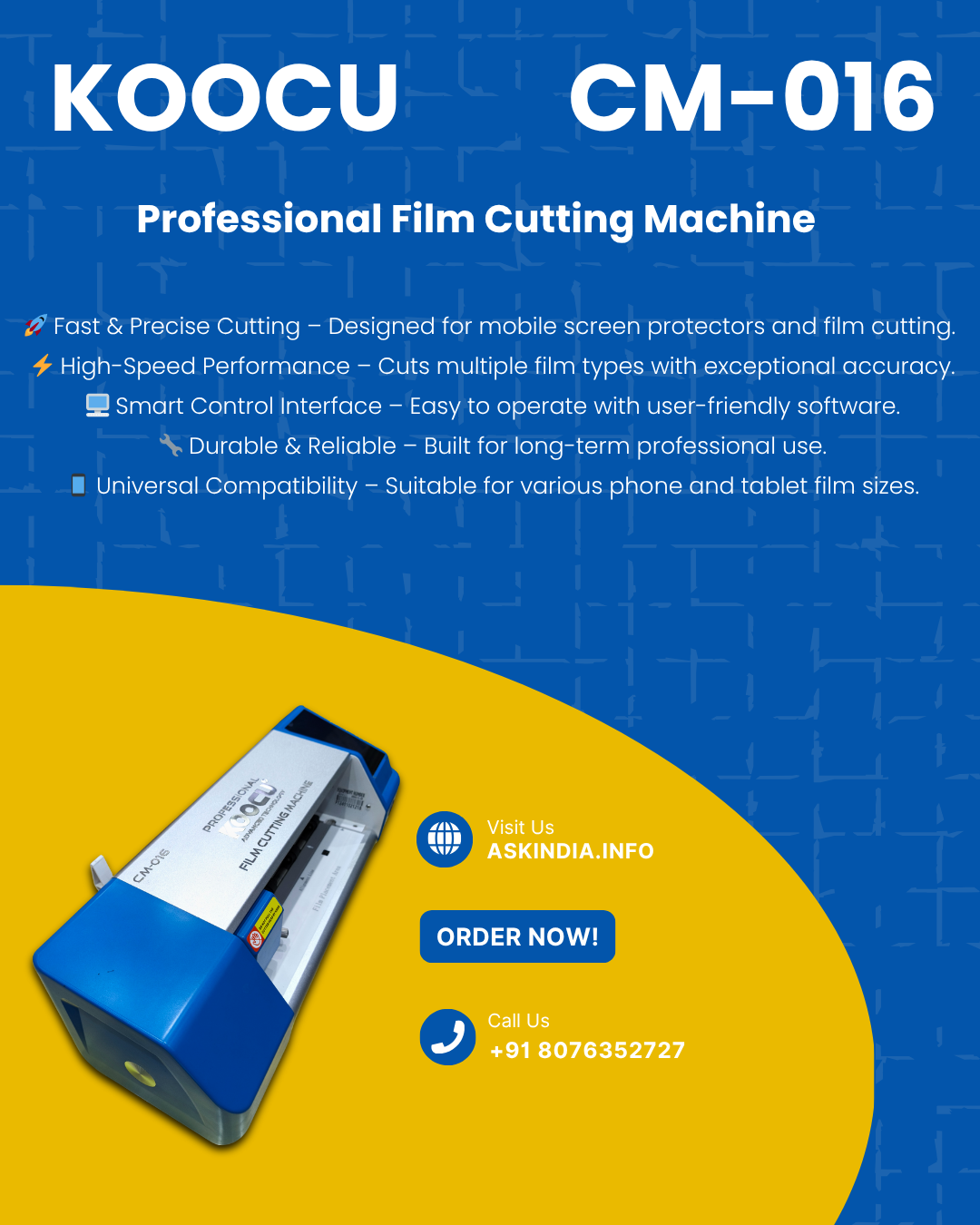 KOOCU CM-016 – Professional Film Cutting Machine