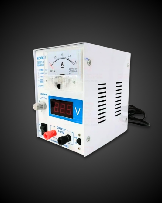 KOOCU DC Power Supply Variable, 15V 1A Adjustable Switching Regulated Power-Supply Digital with Alligator Leads US Power-Cord