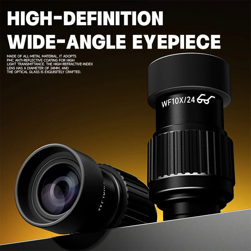 LUOWEI 7-68X Geek Future Series Trinocularhigh- definition Galileo microscopeLW-TR03-B3TV